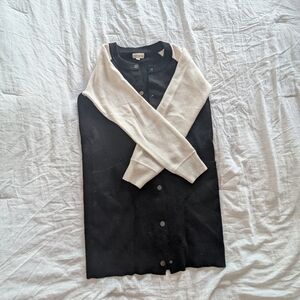 Chic Black and Cream Cardigan